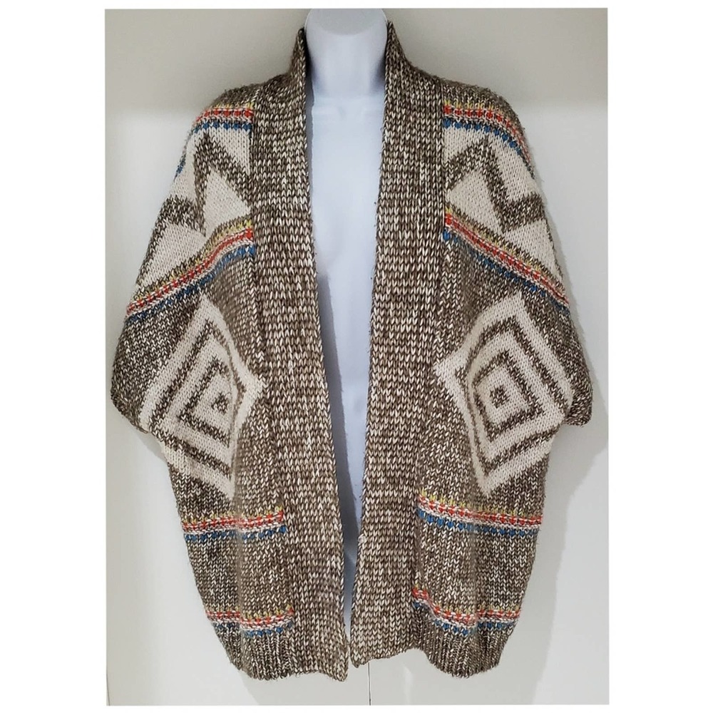 American Eagle Aztec Tribal Wool Alpaca Cardigan Size Xs